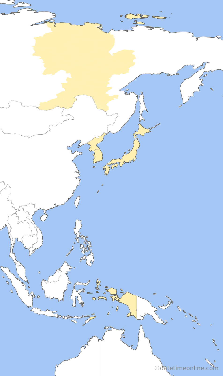 Current time zone map of I