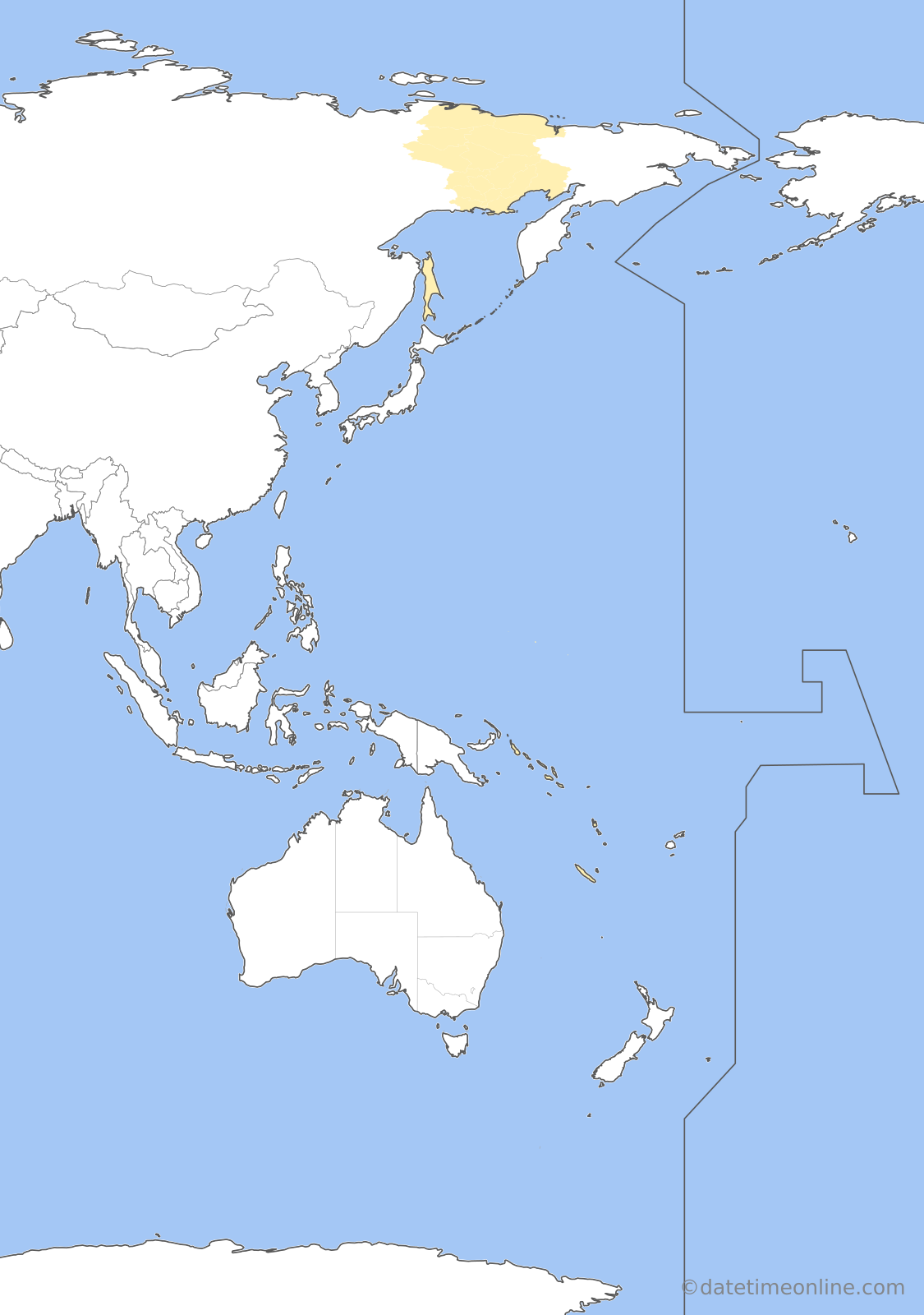 Current time zone map of L
