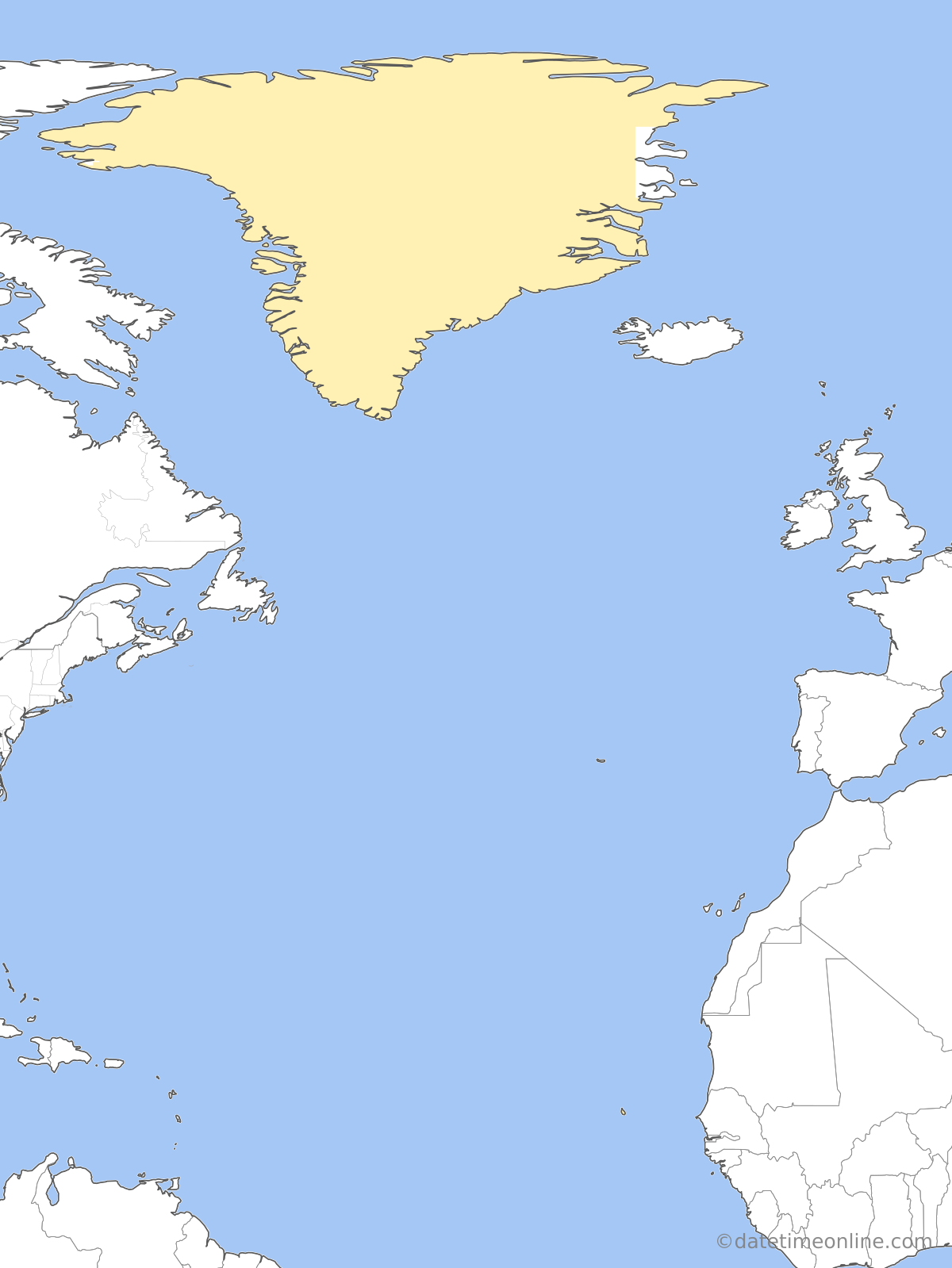 Current time zone map of N
