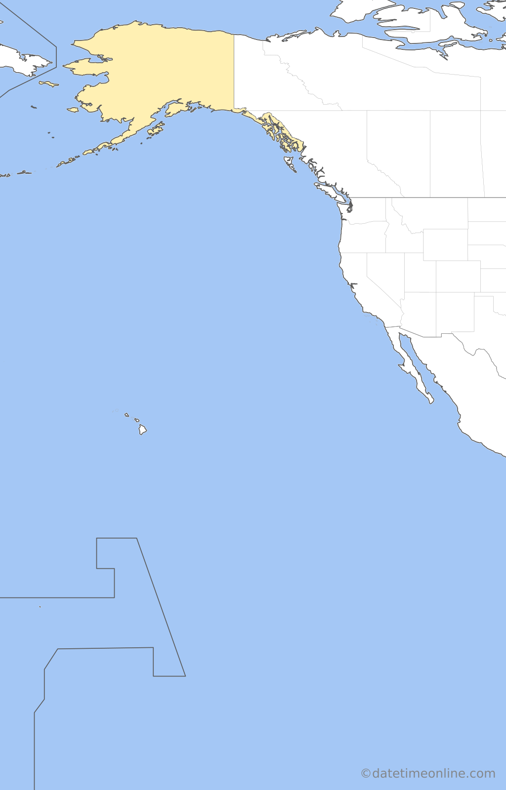 Current time zone map of U