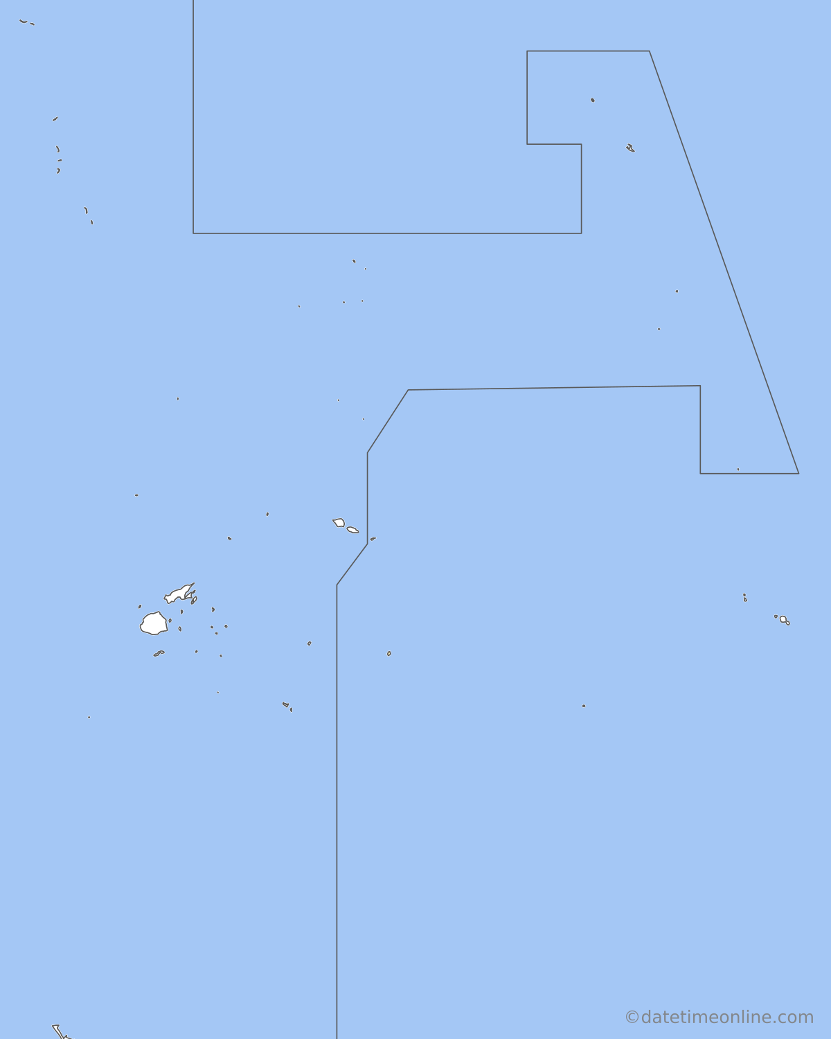 Current time zone map of X