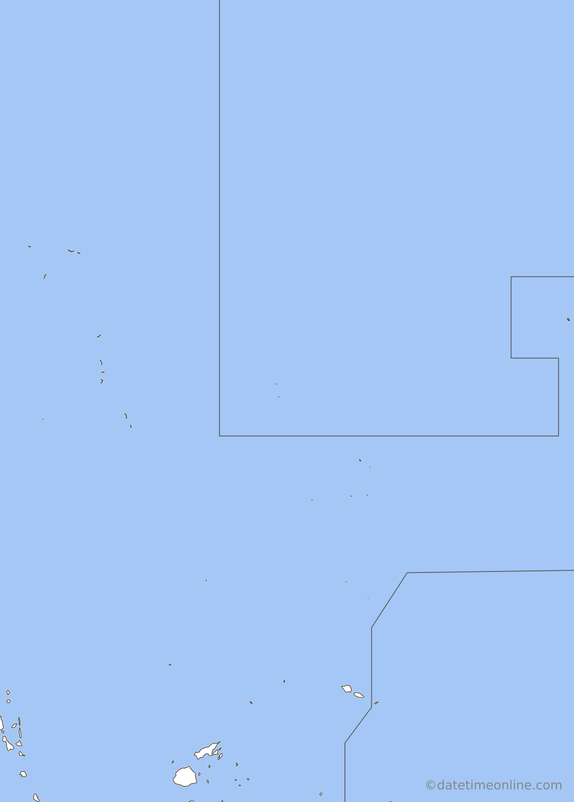 Current time zone map of Y